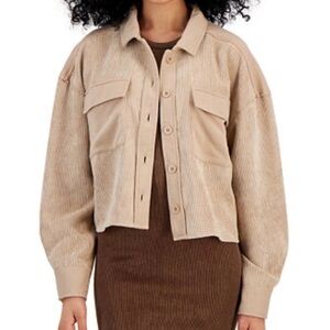 Crave Fame Button Up Crop XL